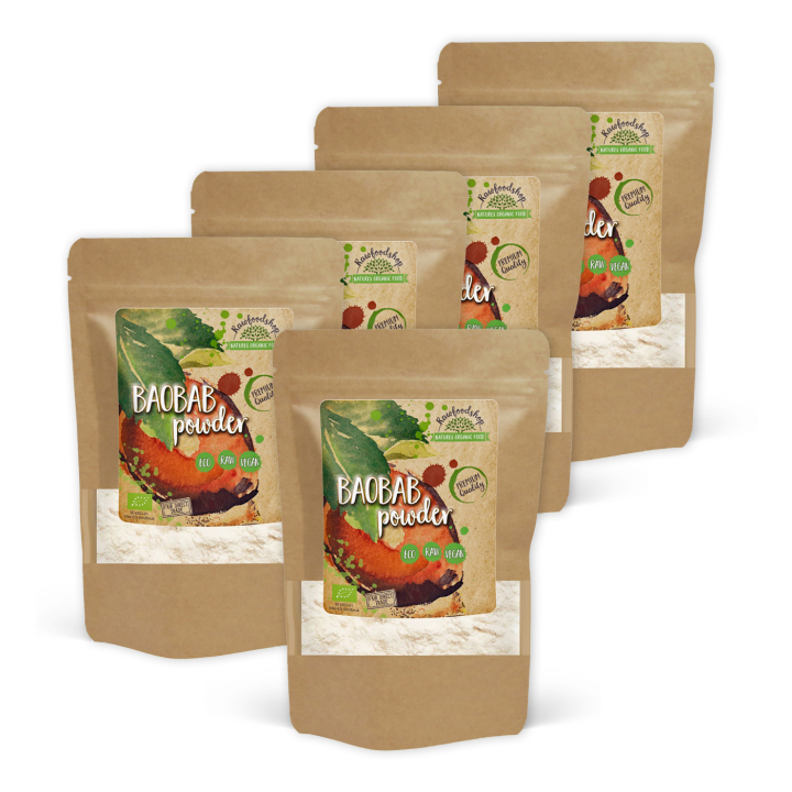 Baobab pulver EKO 250g x 5 paket i gruppen Råvaror & Dryck / Frukt & Bär / Baobab hos Rawfoodshop Scandinavia AB (RAW00B250-SET5)