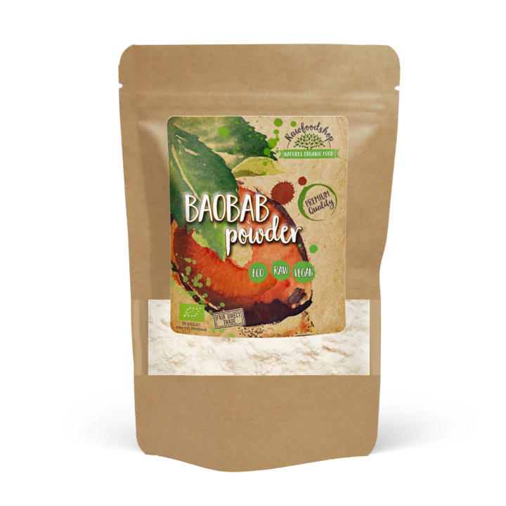 Baobab pulver EKO 250g i gruppen Råvaror & Dryck / Frukt & Bär / Baobab hos Rawfoodshop Scandinavia AB (RAW00B250)