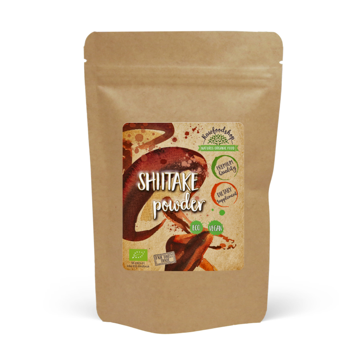 Shiitake Pulver EKO 125g i gruppen Kosttillskott / Örter & Växter / Svampar hos Rawfoodshop Scandinavia AB (RAW56788758)