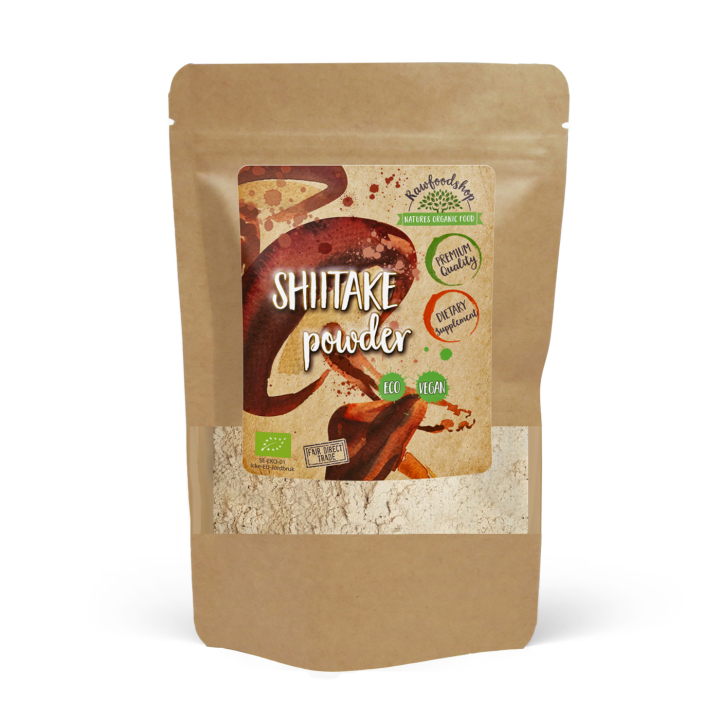 Shiitake Pulver EKO 125g i gruppen Kosttillskott / Örter & Växter / Svampar hos Rawfoodshop Scandinavia AB (RAW56788758)