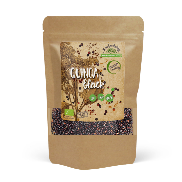 Quinoa Svart EKO 500g i gruppen Råvaror & Dryck / Hälsokost / Frön hos Rawfoodshop Scandinavia AB (RAW9865)