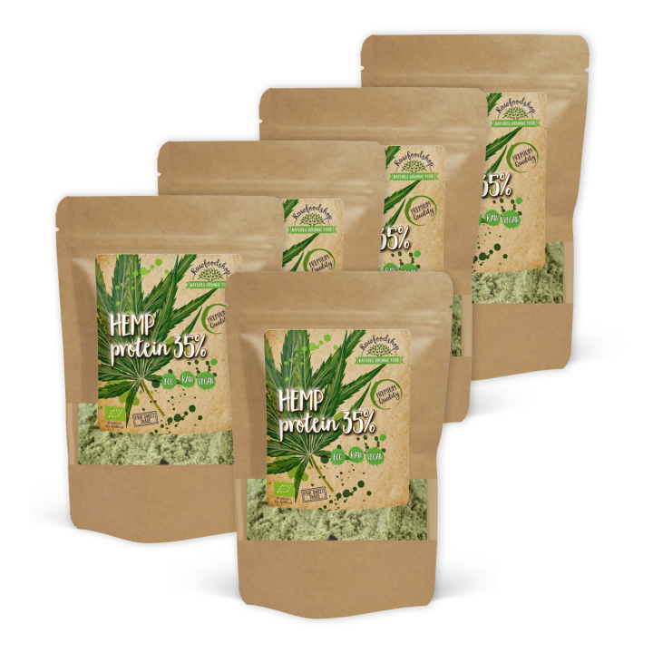 Hampaprotein 35% EKO 1kg x 5 paket i gruppen Råvaror & Dryck / Hälsokost / Proteinpulver hos Rawfoodshop Scandinavia AB (RAWPRO351-SET5)