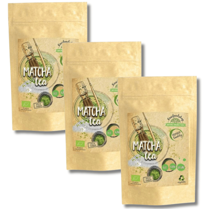 Matcha Te EKO 125g x 3 paket i gruppen Råvaror & Dryck / Drycker / Teer hos Rawfoodshop Scandinavia AB (RAWTE001-SET3)