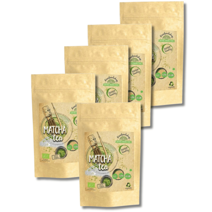 Matcha Te EKO 125g x 5 paket i gruppen Hälsa / Örter, Alger & Svampar / Te hos Rawfoodshop Scandinavia AB (RAWTE001-SET5)