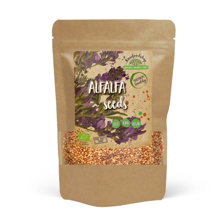 Alfalfafrön EKO 1kg i gruppen Råvaror & Dryck / Hälsokost / Groddfrön hos Rawfoodshop Scandinavia AB (RFRO00011L1)