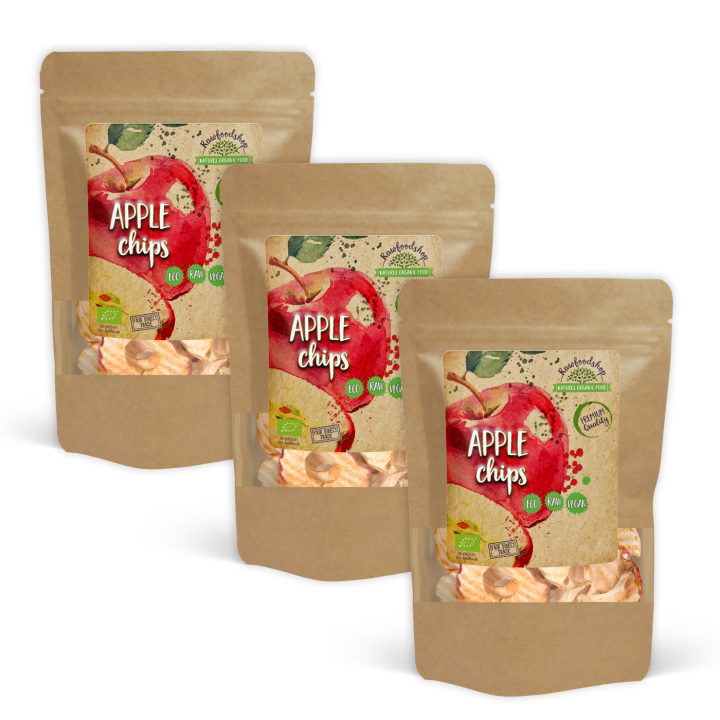 Äpple Chips EKO 200g x 3 paket i gruppen Råvaror & Dryck / Frukt & Bär / Äpple hos Rawfoodshop Scandinavia AB (RFRU200636E-SET3)