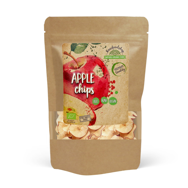 Äpple Chips EKO 200g i gruppen Råvaror & Dryck / Frukt & Bär / Äpple hos Rawfoodshop Scandinavia AB (RFRU200636E)