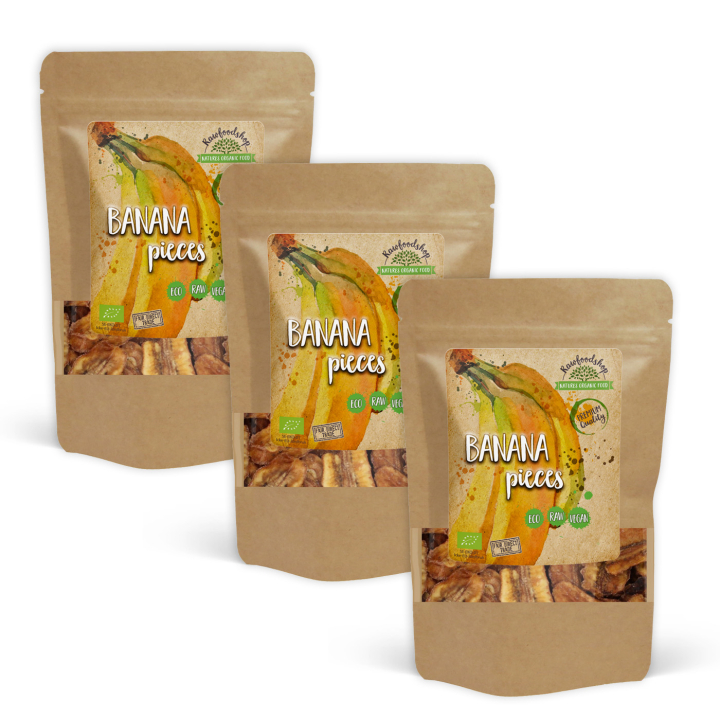 Bananer i bitar EKO 500g x 3 paket i gruppen Råvaror & Dryck / Frukt & Bär / Banan hos Rawfoodshop Scandinavia AB (RFRU500490E-SET3)