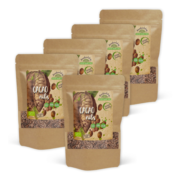 Kakaonibs EKO 1kg x 5 paket i gruppen Råvaror & Dryck / Bakning / Kakaoprodukter hos Rawfoodshop Scandinavia AB (RKAK1000751E-SET5)