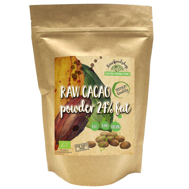 Kakaopulver Raw EKO 500g i gruppen Råvaror & Dryck / Bak & Matlagning / Kakaoprodukter hos Rawfoodshop Scandinavia AB (RKAK500408E)