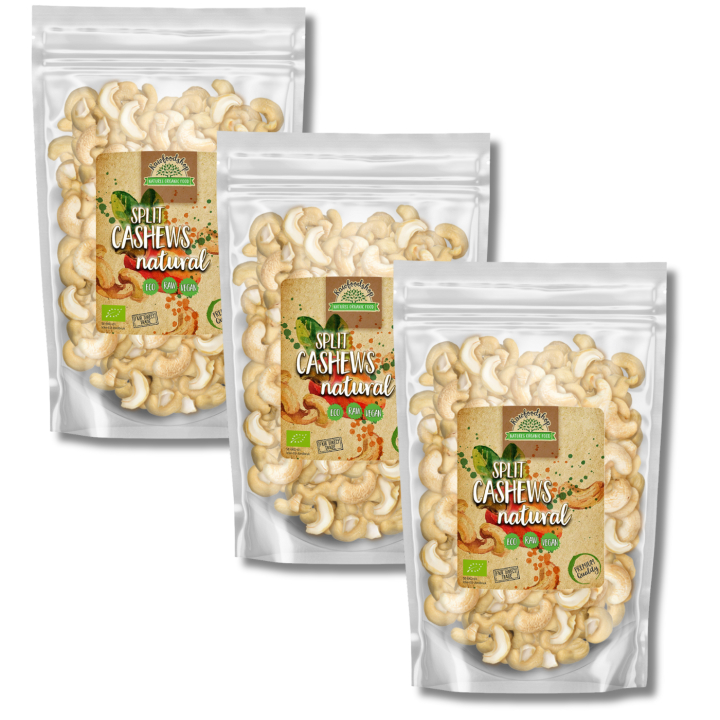 Cashewnötter Delade RAW EKO 1kg x 3 paket i gruppen Råvaror & Dryck / Nötter / Cashewnötter hos Rawfoodshop Scandinavia AB (RNOT1000327E-SET3)