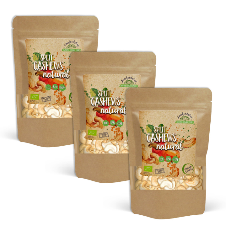 Cashewnötter Delade RAW EKO 1kg x 3 paket i gruppen Råvaror & Dryck / Nötter / Cashewnötter hos Rawfoodshop Scandinavia AB (RNOT1000327E-SET3)