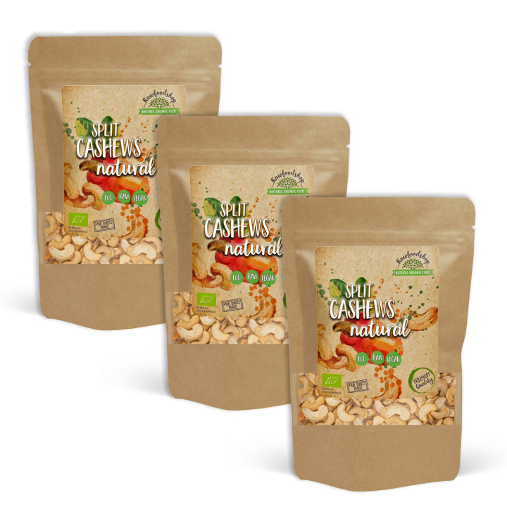 Cashewnötter Delade RAW EKO 1kg x 3 paket i gruppen Råvaror & Dryck / Nötter / Cashewnötter hos Rawfoodshop Scandinavia AB (RNOT1000327E-SET3)