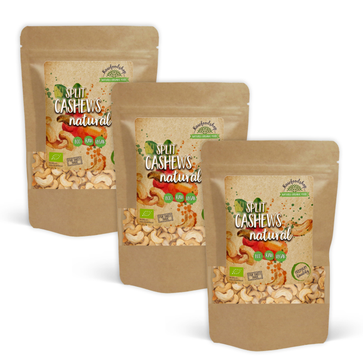 Cashewnötter Delade RAW EKO 1kg x 3 paket i gruppen Råvaror & Dryck / Nötter / Cashewnötter hos Rawfoodshop Scandinavia AB (RNOT1000327E-SET3)