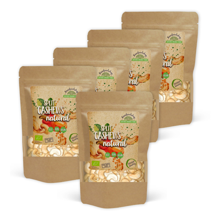 Cashewnötter Delade RAW EKO 1kg x 5 paket i gruppen Råvaror & Dryck / Nötter / Cashewnötter hos Rawfoodshop Scandinavia AB (RNOT1000327E-SET5)