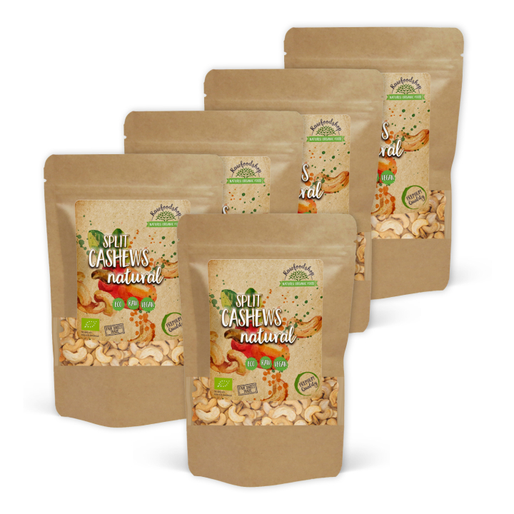 Cashewnötter Delade RAW EKO 1kg x 5 paket i gruppen Råvaror & Dryck / Nötter / Cashewnötter hos Rawfoodshop Scandinavia AB (RNOT1000327E-SET5)