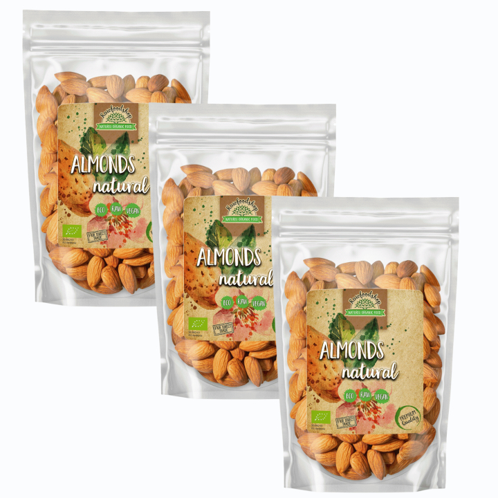 Mandel Premium RAW EKO 1kg x 3 paket  i gruppen Råvaror & Dryck / Nötter / Mandel hos Rawfoodshop Scandinavia AB (RNOT1000431E-SET)