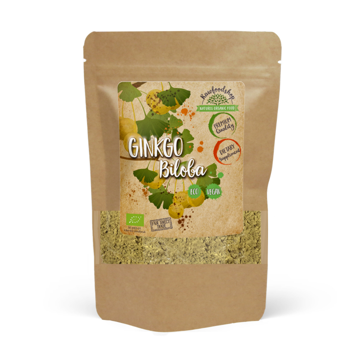 Ginkgo Biloba Pulver EKO 125g i gruppen Kosttillskott / Örter & Växter hos Rawfoodshop Scandinavia AB (RPUL100109E)