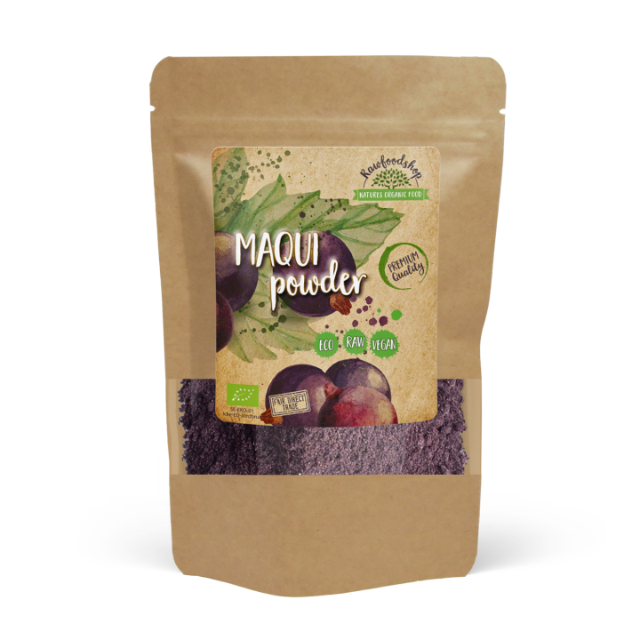 Maqui Pulver EKO 125g i gruppen Råvaror & Dryck / Frukt & Bär / Fruktpulver hos Rawfoodshop Scandinavia AB (RPUL100253E)