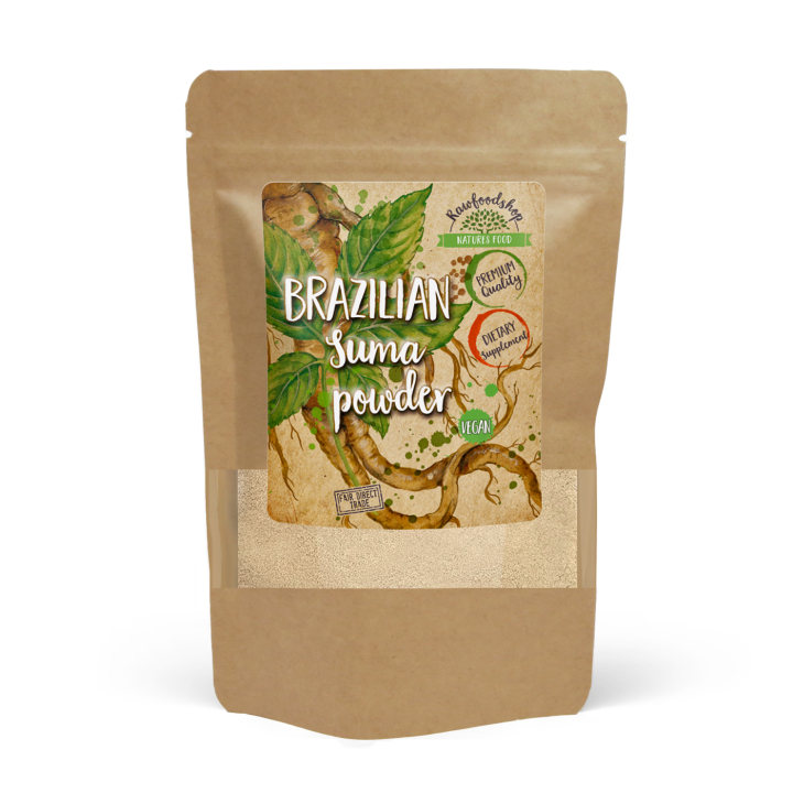 Braziliansk Suma Pulver 125g i gruppen Kosttillskott / Örter & Växter / Örter hos Rawfoodshop Scandinavia AB (RPUL100320L)