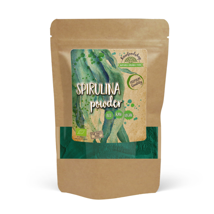 Spirulinapulver EKO 125g i gruppen Råvaror & Dryck / Hälsokost / Spirulinapulver hos Rawfoodshop Scandinavia AB (RPUL100513E)