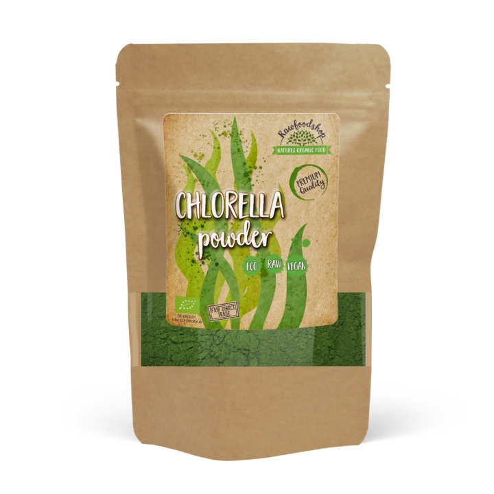 Chlorella Pulver EKO 125g i gruppen Råvaror & Dryck / Hälsokost / Chlorellapulver hos Rawfoodshop Scandinavia AB (RPUL100629E)