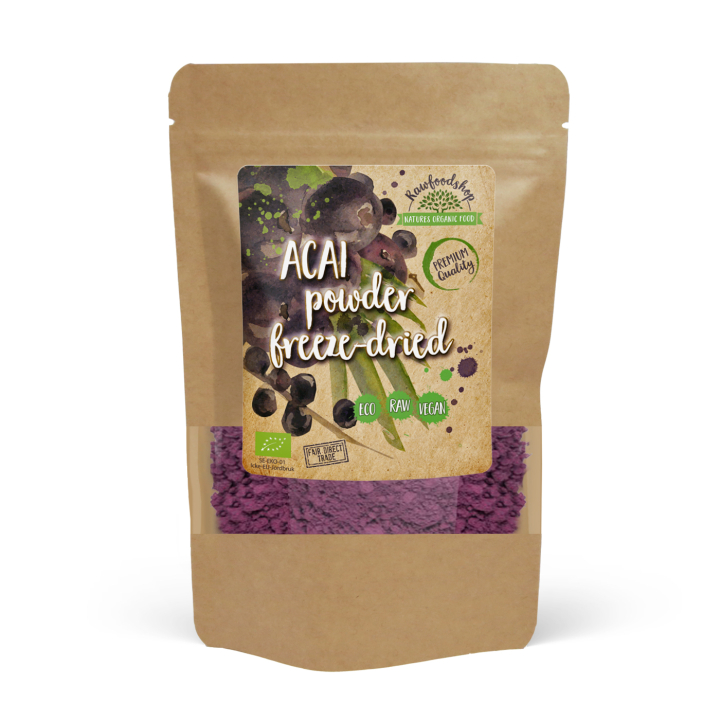 Acai Pulver Frystorkad EKO 125g i gruppen Råvaror & Dryck / Frukt & Bär / Fruktpulver hos Rawfoodshop Scandinavia AB (RPUL100911E)