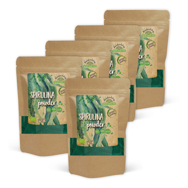 Spirulinapulver EKO 250g x 5 paket i gruppen Råvaror & Dryck / Hälsokost / Spirulinapulver hos Rawfoodshop Scandinavia AB (RPUL250514E-SET5)