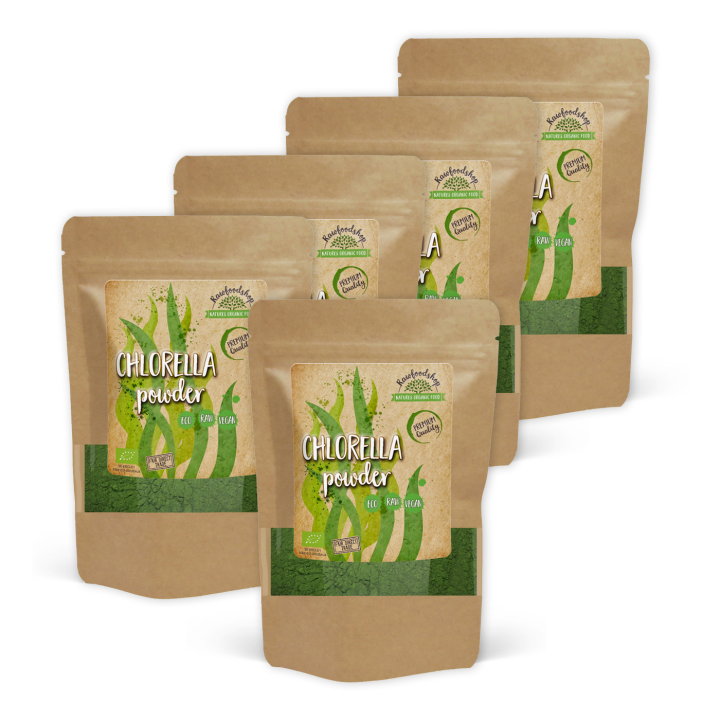 Chlorella Pulver EKO 250g x 5 paket i gruppen Råvaror & Dryck / Hälsokost / Chlorellapulver hos Rawfoodshop Scandinavia AB (RPUL250630E-SET5)