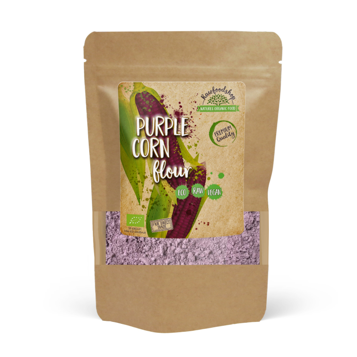 Purple Corn Pulver EKO 500g i gruppen Råvaror & Dryck / Bakning / Mjöler hos Rawfoodshop Scandinavia AB (RPUL500470E)