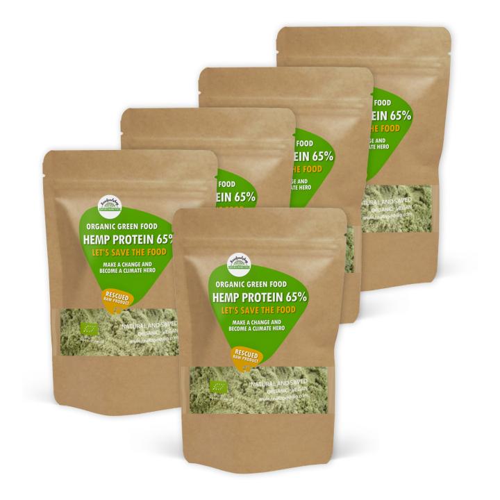 Hampaprotein 65% EKO 1kg 5st paket i gruppen Råvaror & Dryck / Hälsokost / Proteinpulver hos Rawfoodshop Scandinavia AB (SFHMP01SET)