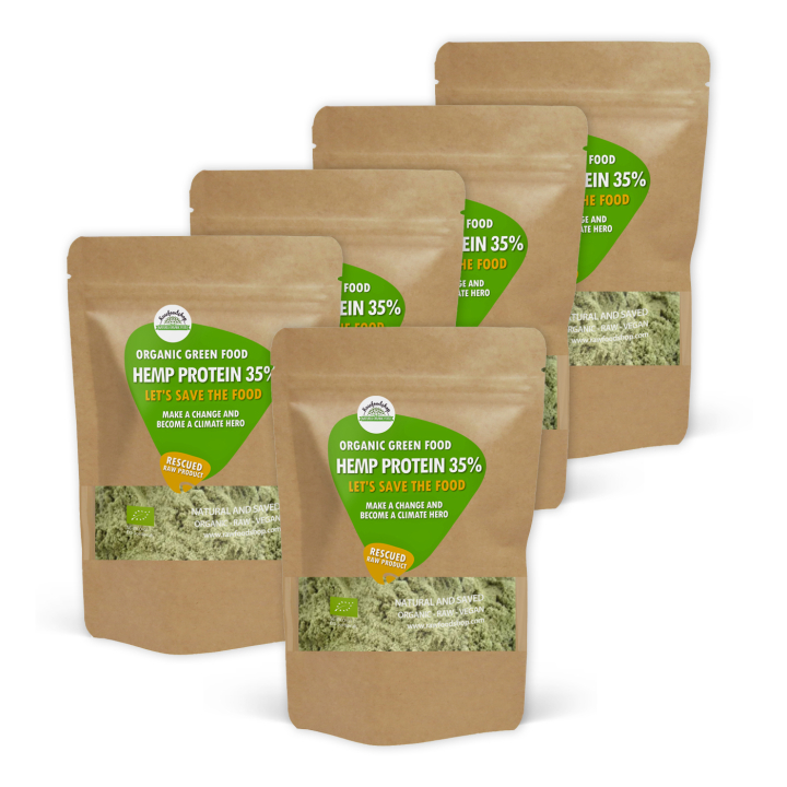 Hampaprotein 35% EKO 1kg x 5 paket i gruppen Råvaror & Dryck / Hälsokost / Proteinpulver hos Rawfoodshop Scandinavia AB (SFRAWPRO351-SET5)