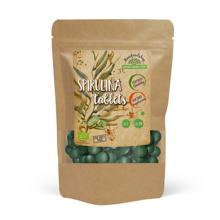 Spirulina Tabletter EKO 125g i gruppen Kosttillskott / Örter & Växter / Algtillskott hos Rawfoodshop Scandinavia AB (SPT10)