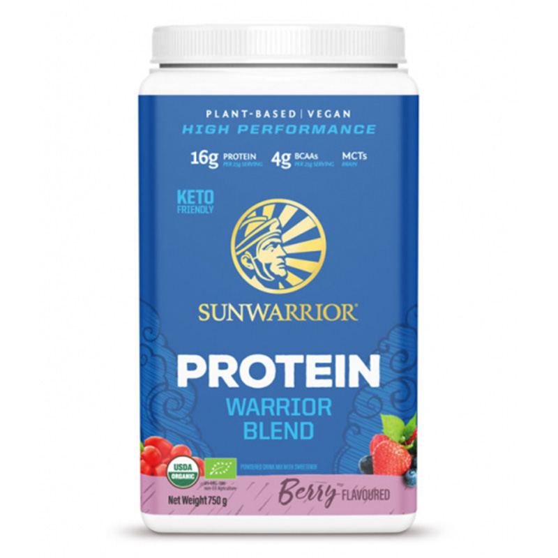 Sunwarrior Warrior Blend Berry 750g i gruppen Råvaror & Dryck / Hälsokost / Proteinpulver hos Rawfoodshop Scandinavia AB (SUN02)