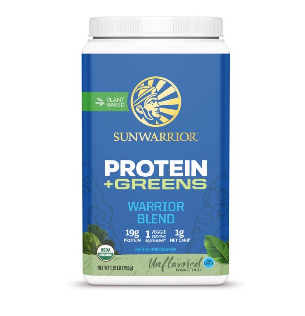 Sunwarrior Warrior Blend Protein+Greens Unflavoured 750g i gruppen Råvaror & Dryck / Hälsokost / Proteinpulver hos Rawfoodshop Scandinavia AB (SW271)