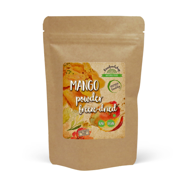 Mangopulver Frystorkad 125g i gruppen Råvaror & Dryck / Frukt & Bär / Mango hos Rawfoodshop Scandinavia AB (VILDMP01)