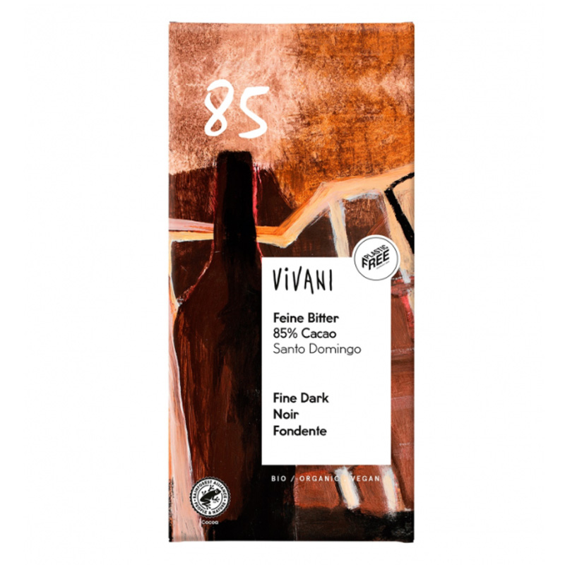 Vivani 85% San Domingo EKO 100g i gruppen Råvaror & Dryck / Godis & Choklad / Choklad & Bars hos Rawfoodshop Scandinavia AB (VIV9487569081)