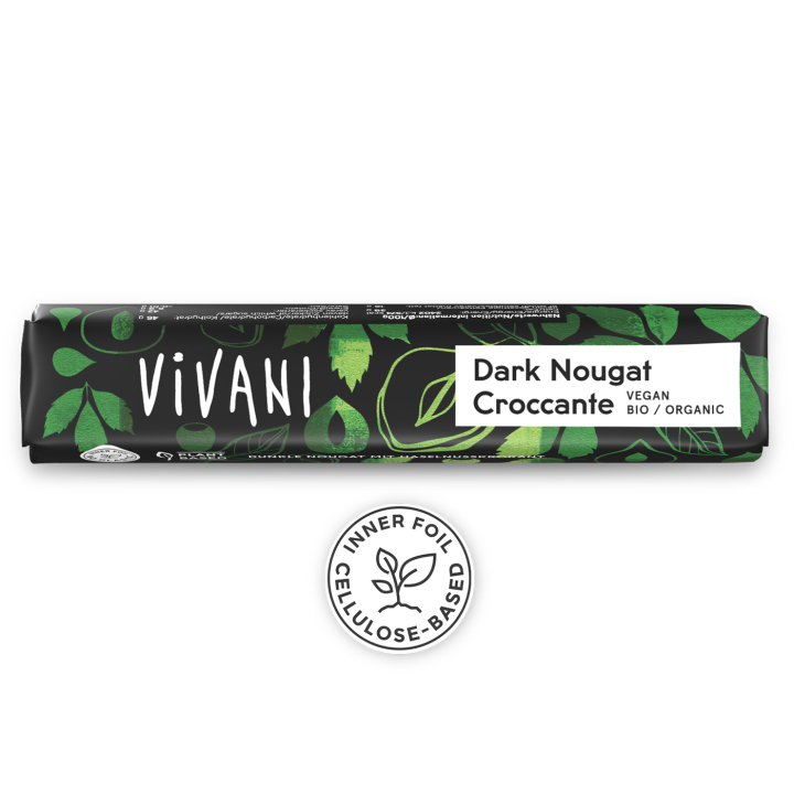 Vivani Mörk Nougatcrokant EKO 35g i gruppen Råvaror & Dryck / Godis & Choklad / Choklad & Bars hos Rawfoodshop Scandinavia AB (VIVA875786478)