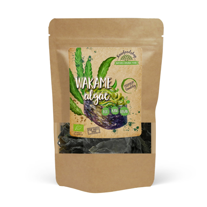 Wakame Alger 125g i gruppen Råvaror & Dryck / Hälsokost / Alger & Sjögräs hos Rawfoodshop Scandinavia AB (WAKAME01)