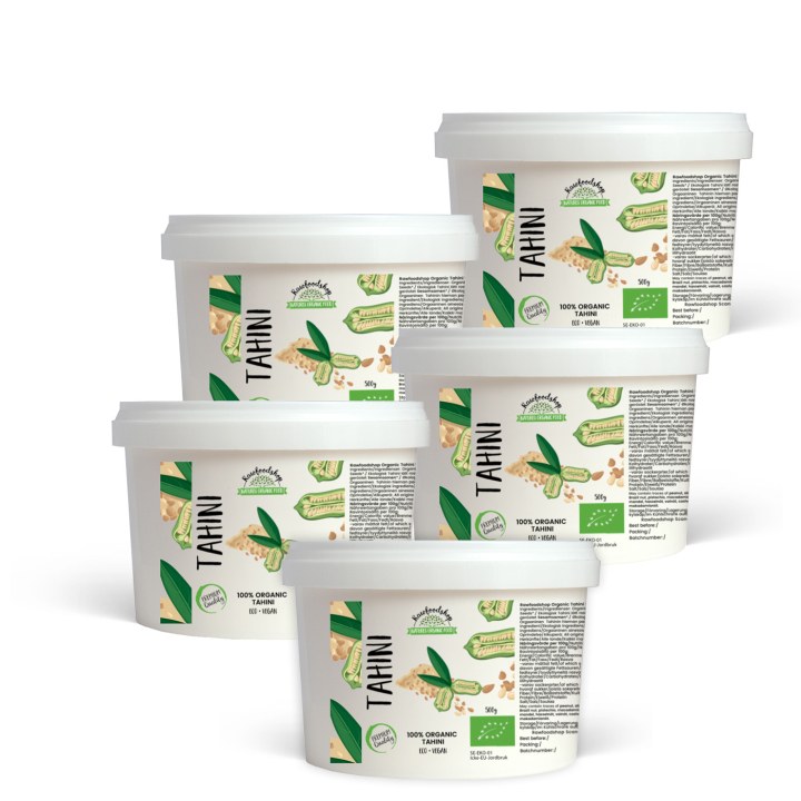 Tahini EKO 500g x 5 paket i gruppen Råvaror & Dryck / Skafferiet / Smaksättning / Paste & Chutney hos Rawfoodshop Scandinavia AB (ZFN0235500-SET5)