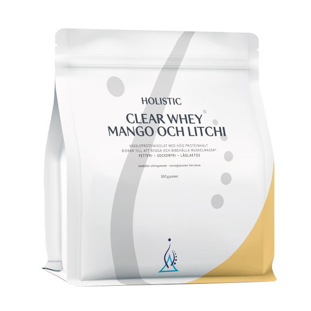 Holistic Clear Whey vassleproteinisolat mango och litchi 500g