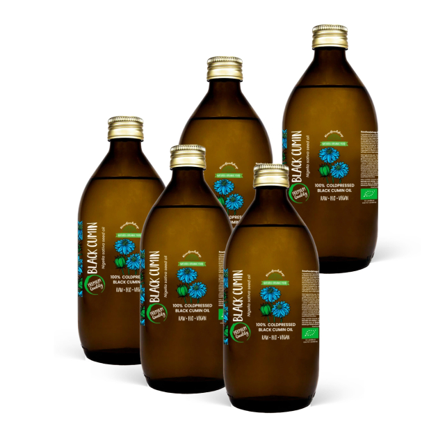 Svartkumminolja kallpressad EKO 50ml x 5 flaskor