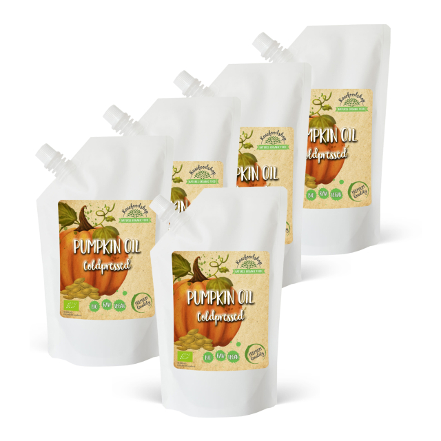 Pumpafröolja kallpressad EKO 1000ml x 5 paket