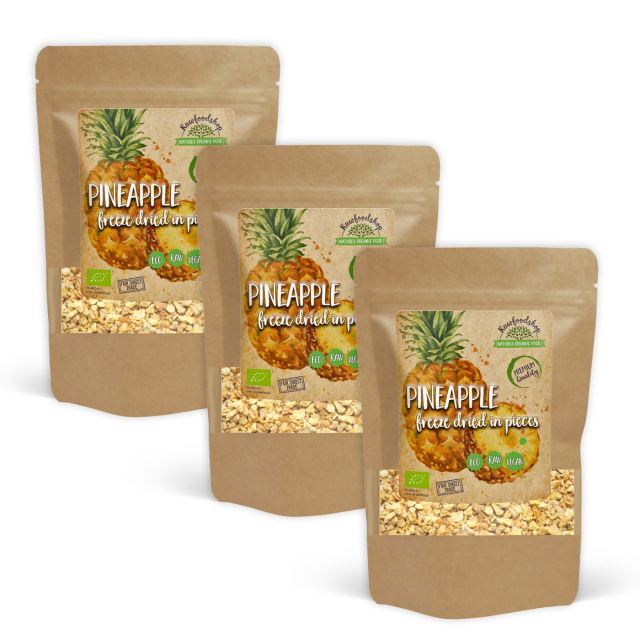 Ananas i Bitar Frystorkade EKO 50g x 3 paket