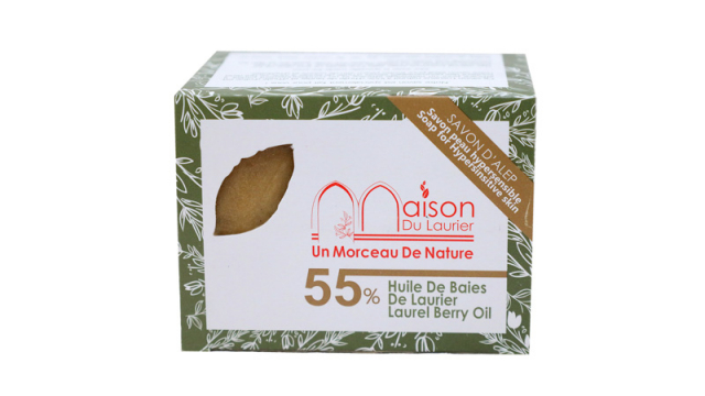 Aleppotvål 55% Lagerbärsolja 200g