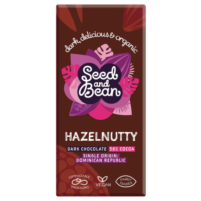 Seed & Bean Choklad Mörk Hasselnöt EKO 75g