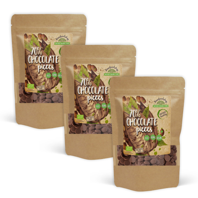Chokladknappar från Peru 70% EKO 100g x 3 paket