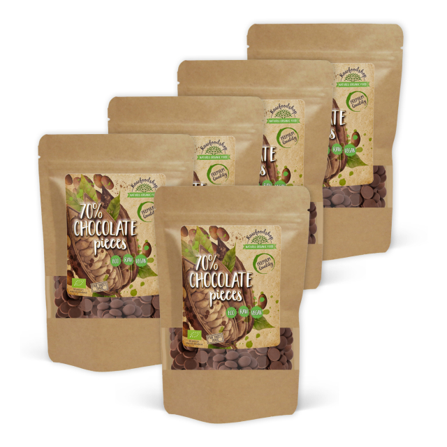 Chokladknappar från Peru 70% EKO 100g x 5 paket
