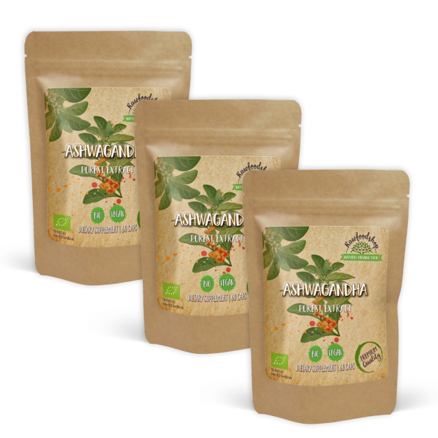 Ashwagandha Extract EKO 500mg 60 Kapslar x 3 paket