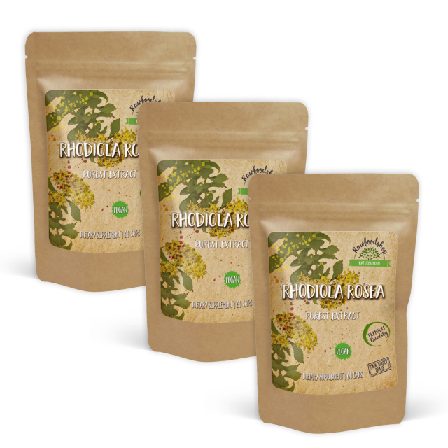 Rhodiola Rosea Extract 500mg 60 kapslar x 3 paket